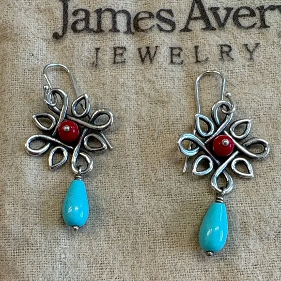 James Avery Radiant Loops Ear Hooks - Picture 2 of 4
